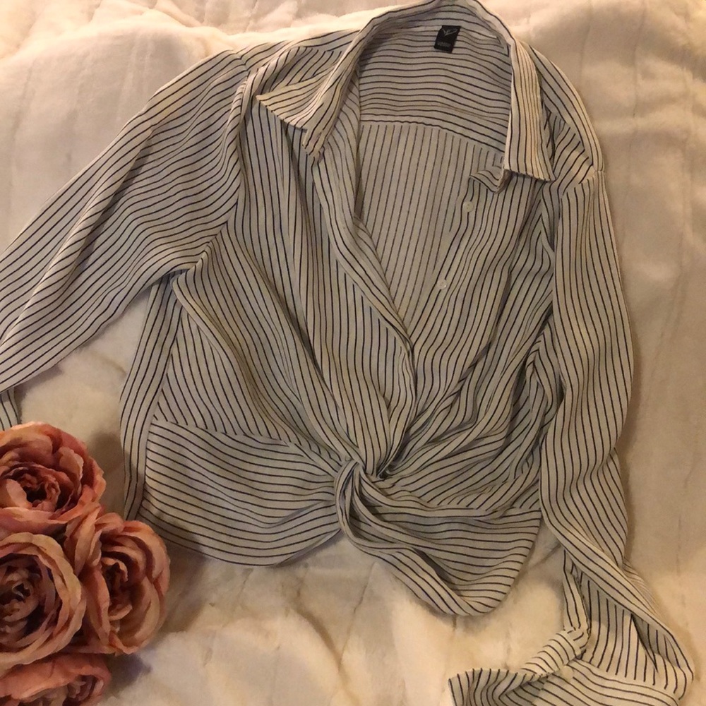 Beautiful striped Half button up shirt